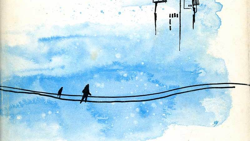 A section from the cover of Left Hand of Darkness, first edition.